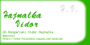 hajnalka vidor business card